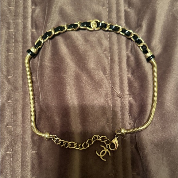 CHANEL Jewelry - Authentic Chanel Gold and Black Choker Necklace